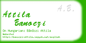 attila banoczi business card