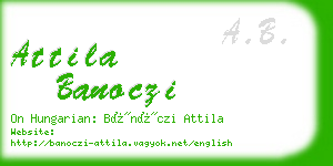 attila banoczi business card